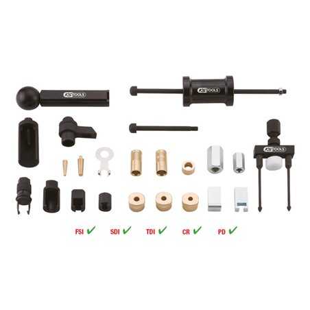 KS Tools Injektor-Düsen-Auszieher-Satz für VAG, 24-tlg.
