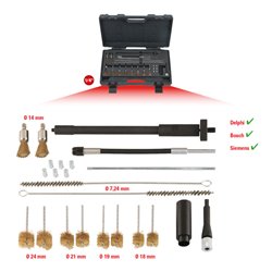 KS Tools Injektorenschacht-Reinigungs-Satz, 23-tlg.
