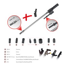 KS Tools Druckluft-Meißel-Injektoren-Auszieh-Satz, 10-teilig