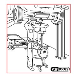 KS Tools Mobiles Altölauffanggerät, 60 Liter