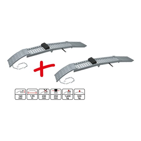 KS Tools Klappbare Auffahrrampe, paarweise