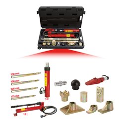 KS Tools Hydraulischer KFZ-Richtwerkzeugsatz 10t, 17-tlg.