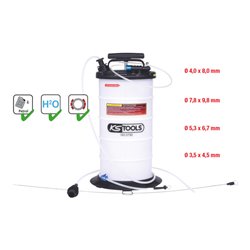 KS Tools Vakuum-Absaugpumpe 9,5 Liter inklusive 4 Sonden