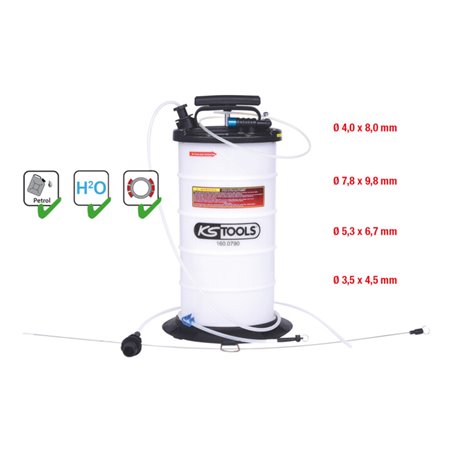 KS Tools Vakuum-Absaugpumpe 9,5 Liter inklusive 4 Sonden