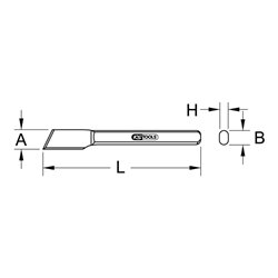 KS Tools Karosserie-Trennmeißel, 250mm