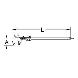 KS Tools Werkstatt-Messschieber 0-300mm, 415mm
