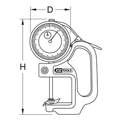 KS Tools Dicken-Messuhr 0-30mm