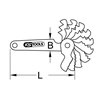 KS Tools Trapez-Gewindestahllehre, für 30° Gewinde, 2-12mm