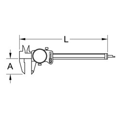 KS Tools Uhren-Messschieber, Messgenauigkeit +/-0,02