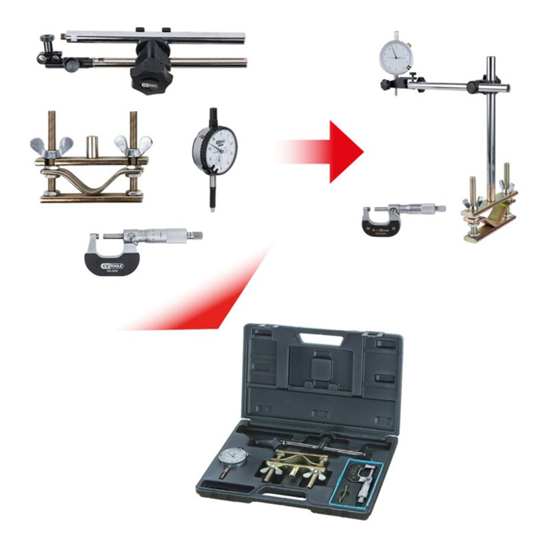 KS Tools Bremsscheiben-Messwerkzeug-Satz, 4-teilig