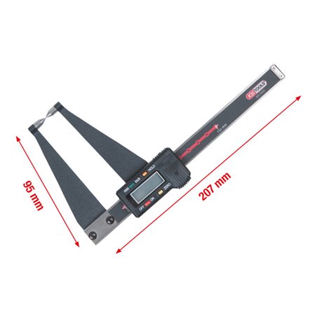 KS Tools Digital-Bremsscheiben-Prüflehre LKW, 0-100mm