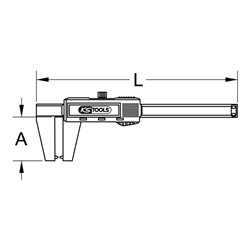 KS Tools Digital-Bremsscheiben-Messschieber 0-60 mm, 160 mm
