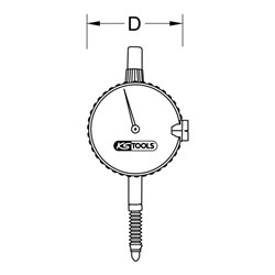 KS Tools Präzisions-Messuhr 0-10mm