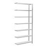 Schulte Anbauregal Stecksystem MULTIplus85, 7 Fachböden, einseitig nutzbar, Tiefe 300 mm, Aussteifung durch Kreuzstrebe, mit Ans