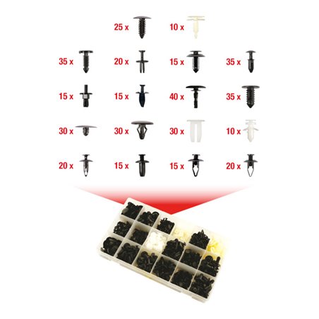 KS Tools Befestigungs-Clip-Satz für Ford, 415-teilig