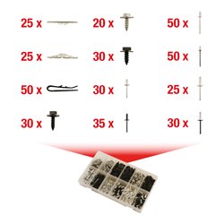 KS Tools Befestigungs-Clip-Satz - Schnellverschluss, 400-teilig