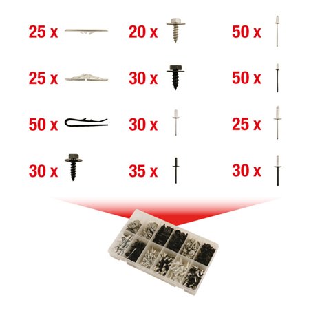 KS Tools Befestigungs-Clip-Satz - Schnellverschluss, 400-teilig