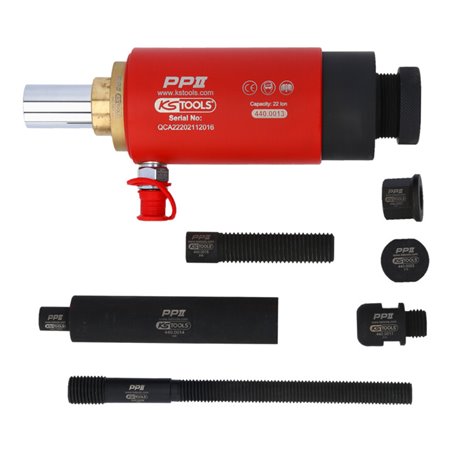 KS Tools Druck- und Zug-Hydraulikzylinder-Satz, 22t, 10-teilig