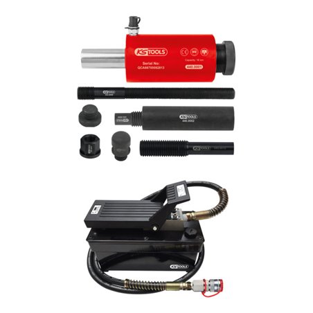 KS Tools Hydraulik-Einheit 16t, mit Luft-Hydraulik-Pumpe, 13-teilig