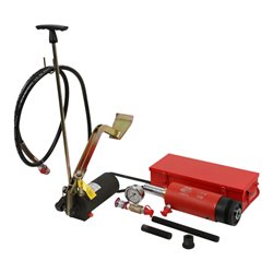 KS Tools Hydraulik-Einheit 32t, mit Hydraulik-Pumpe und Manometer, 11-tlg.