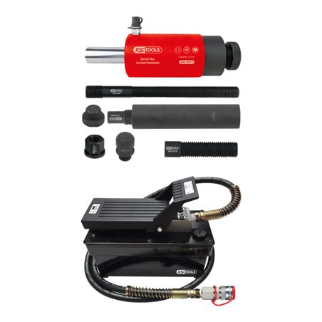 KS Tools Hydraulik-Einheit 22t, mit Luft-Hydraulik-Pumpe, 13-teilig