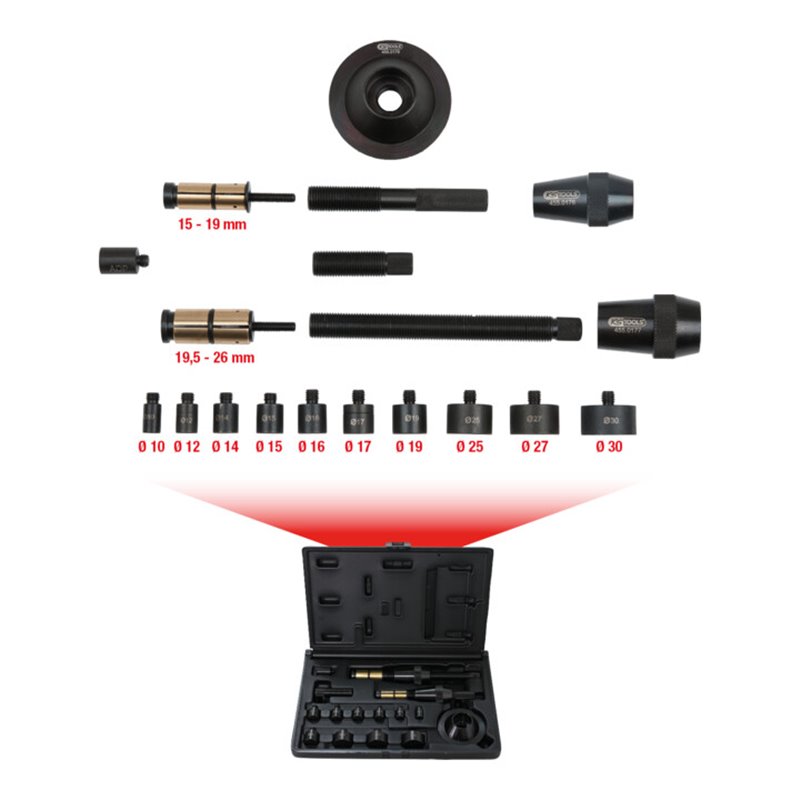 KS Tools Universal-Kupplungs-Zentrier-Werkzeug-Satz Ø 15,0 26,0 mm, 19-teilig