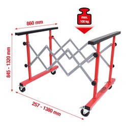 KS Tools Universal Teleskop-Mehrzweckwagen, 257-1380 mm