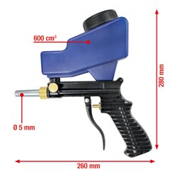 KS Tools Druckluft-Sandstrahlpistole, 260 mm