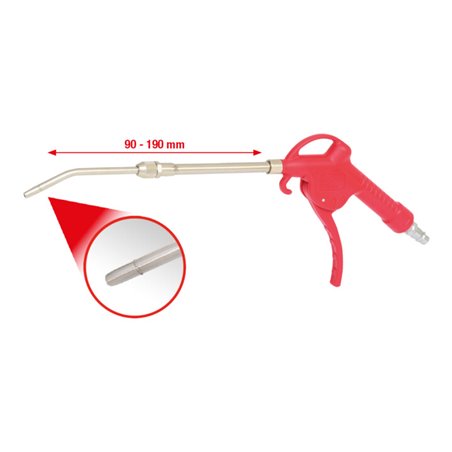 KS Tools Teleskop-Druckluft-Ausblaspistole 90-190mm