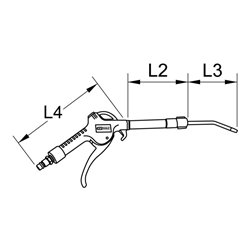 KS Tools Teleskop-Druckluft-Ausblaspistole 90-190mm