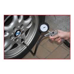 KS Tools Geeichter Druckluft-Reifenfüllmesser, 0-10 bar