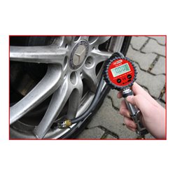 KS Tools Digitaler Druckluft-Reifenfüllmesser,0-14bar