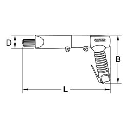 KS Tools 3/8' Druckluft-Nadelentroster max. 6,3bar 1/4'PT