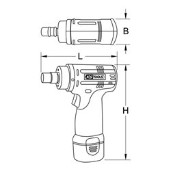 KS Tools Akku-Hochleistungs-Schleifer, 22.000 U/min 10,8V, ohne Akku und Ladegerät