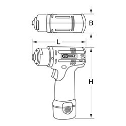 KS Tools Akku-Schleifmaschine, 3.200 U/min 10,8V, mit 1 Akku und 1 Ladegerät