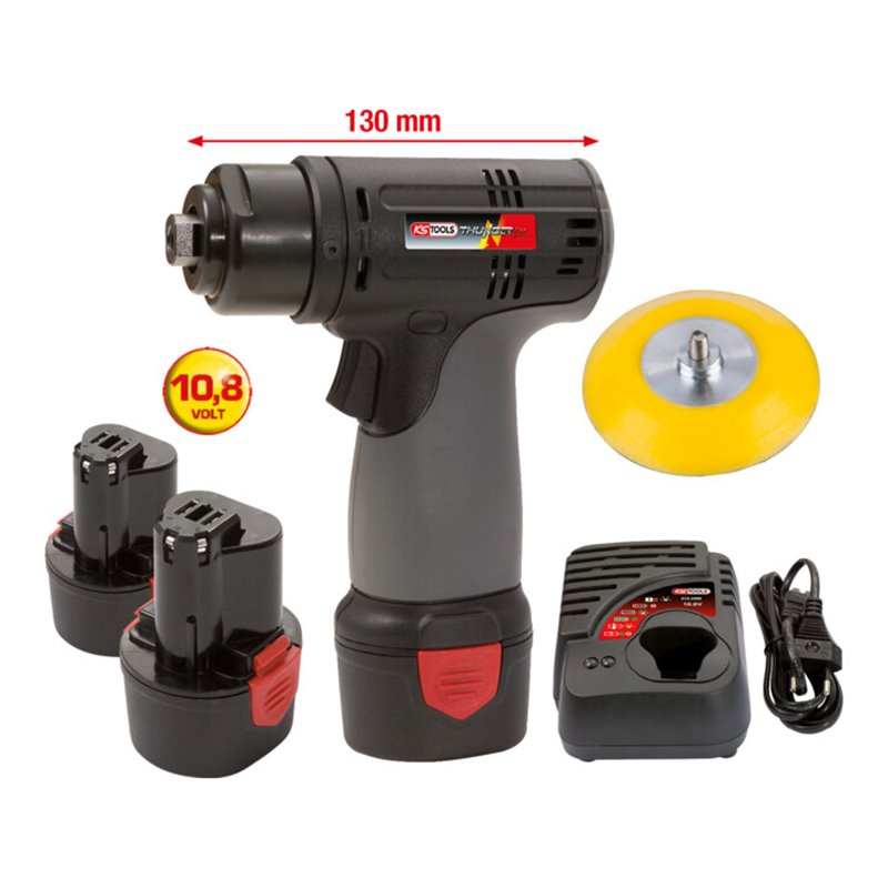 KS Tools Akku-Schleifmaschine, 3.200 U/min 10,8V, mit 2 Akkus und 1 Ladegerät