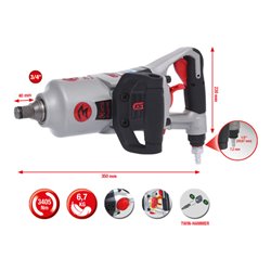 KS Tools 3/4' superMONSTER Hochleistungs-Druckluft-Schlagschrauber 3405Nm