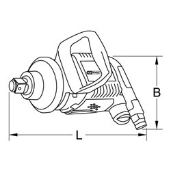 KS Tools 1' superMONSTER Hochleistungs-Druckluft-Schlagschrauber 3405Nm