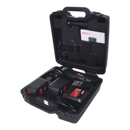 KS Tools Akku-Winkelschleifer 7000 U/min mit 2 Akkus und 1 Ladegerät