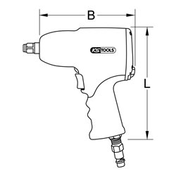 KS Tools 3/4' MONSTER Hochleistungs-Druckluft-Schlagschrauber 1690Nm