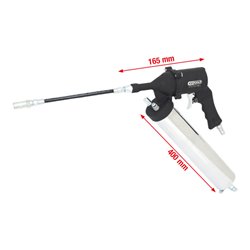 KS Tools Druckluft-Fettpresse mit flexiblem Schlauch und Düse