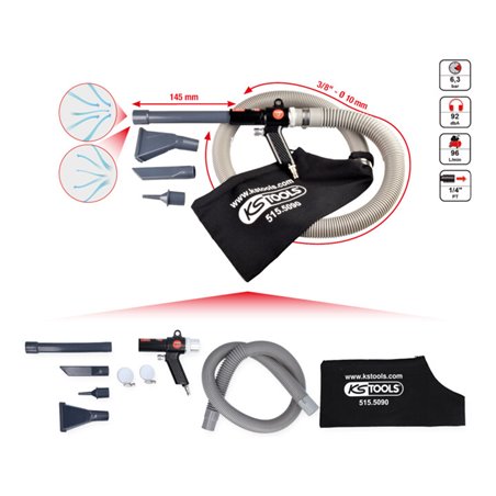 KS Tools Druckluft-Saug-Blaspistole 145mm