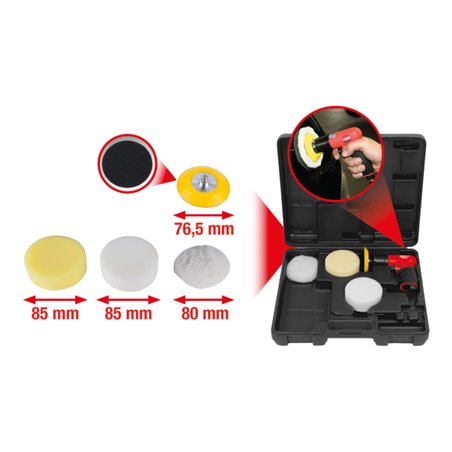 KS Tools 1/4' Mini-Druckluft-Polierer-Satz 5-tlg.