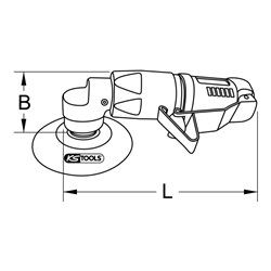 KS Tools 1/4' Mini-Druckluft-Polierer-Satz 5-tlg.