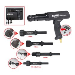 KS Tools Vibro-Impact Druckluft-Meißelhammer-Satz, 6-tlg.