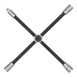 KS Tools Rad-Kreuzschlüssel mit Gleitgelenk für PKW, 1/2'x17x19x21mm