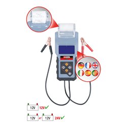 KS Tools 12-V-Digital-Batterie- und Ladesystemtester mit integriertem Drucker
