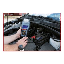 KS Tools 12-V-Digital-Batterie- und Ladesystemtester mit integriertem Drucker