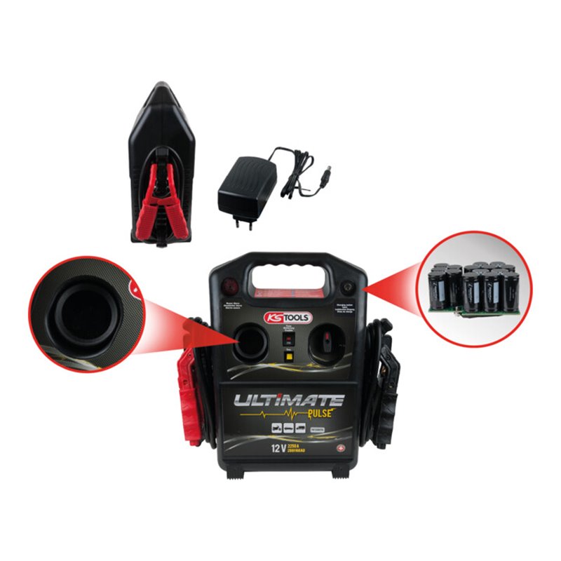 KS Tools 12 V Kondensator-Booster - mobiles Starthilfegerät 720 A
