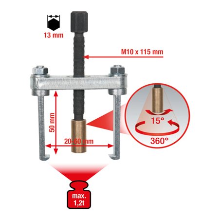 KS Tools Scheibenwischarm-Abzieher 2armig,20-60mm